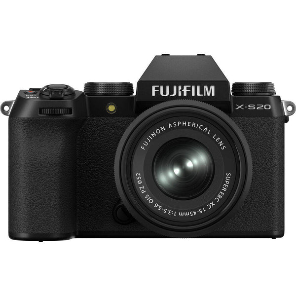 Fujifilm X-S20 Systemkamera mit XC 15-45mm Standardzoom-Objektiv schwarz