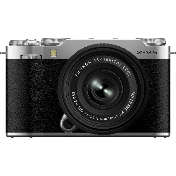 Fujifilm X-M5 Systemkamera mit XC 15-45mm Objektiv Silber