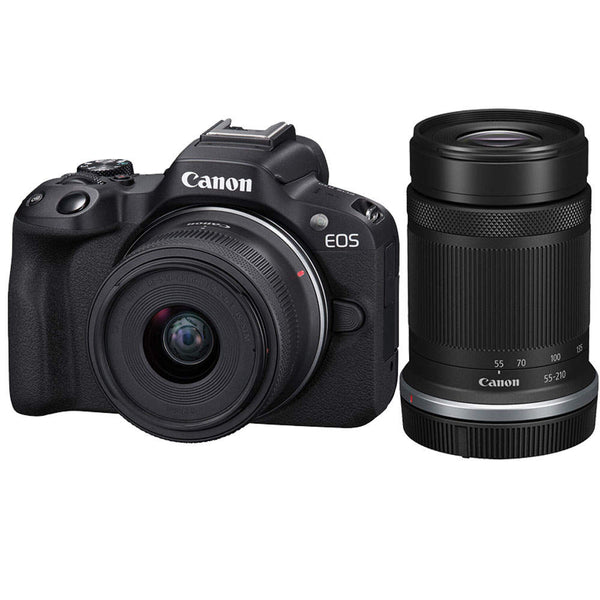 Canon EOS R50 Systemkamera Twin Lens Kit RF-S 18-45mm & 55-210mm Objektive