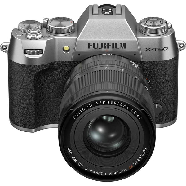 Fujifilm X-T50 Systemkamera Silber Kit mit XF 16-50mm F2.8-4.8 R LM WR Objektiv