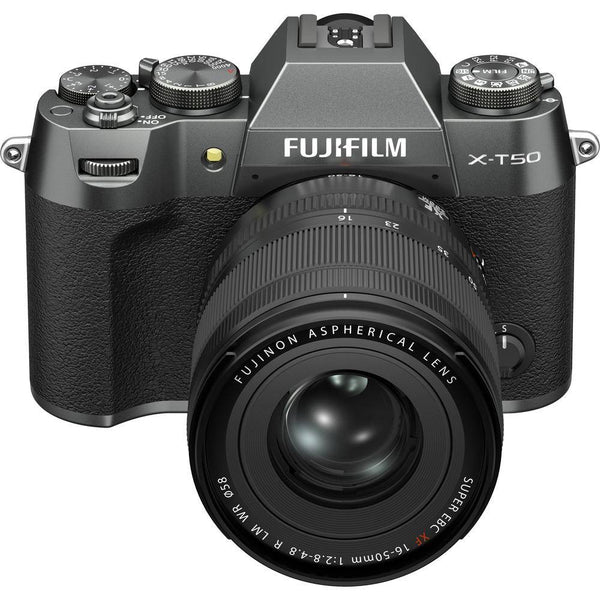 Fujifilm X-T50 Systemkamera Kit mit XF 16-50mm F2.8-4.8 R LM WR Standardzoom-Objektiv charcoal