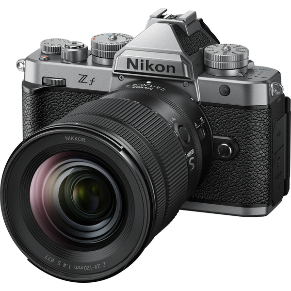 Nikon Zf Systemkamera mit 24-70mm F4 Standardzoom-Objektiv Silber
